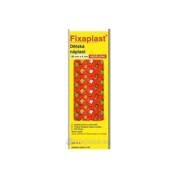 FIXAplast Detská náplasť nedelená s vankúšikom (50cmx6cm) 1ks
