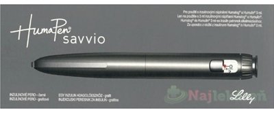E-shop HumaPen Savvio, inzulínové pero grafitové, pre 3ml náplne, 1ks
