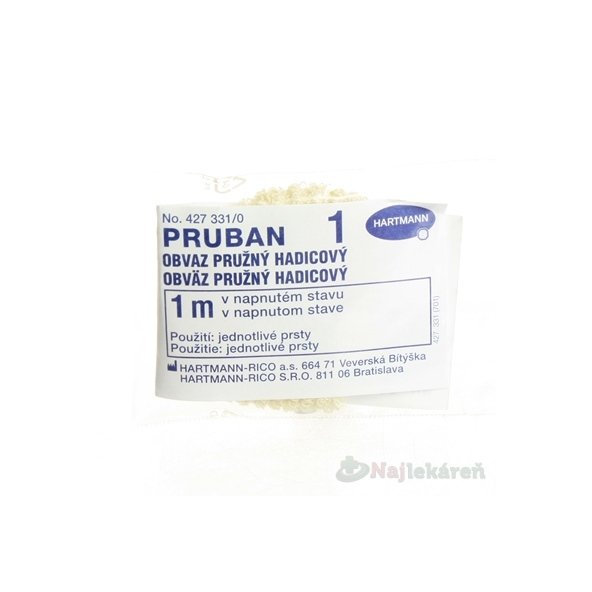 PRUBAN sieťový hadicový obväz veľ.1 jednotlivé prsty (1cmx1m) 1ks