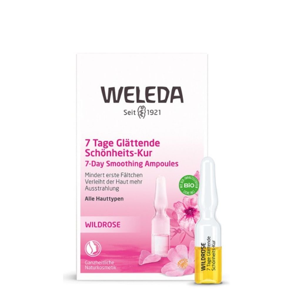 E-shop Ružový pleťový olej v ampulkách 7-dňová vyhladzujúca kúra WELEDA 7x0,8ml