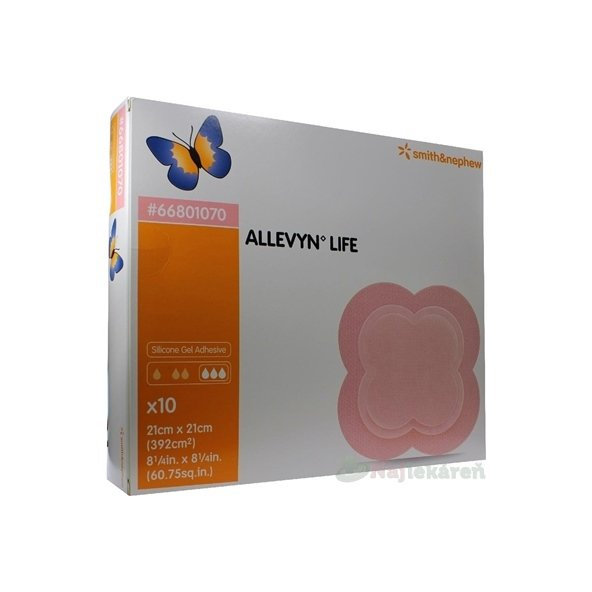 ALLEVYN LIFE  Penové krytie na rany so silikónovým gélom,10 ks