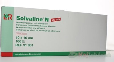 E-shop Solvaline N špeciálna savá kompresa (10x10cm) 100ks