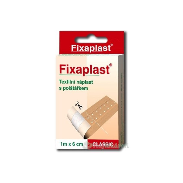 FIXAplast CLASSIC náplasť textilná a vankúšikom (1mx6cm) 1ks