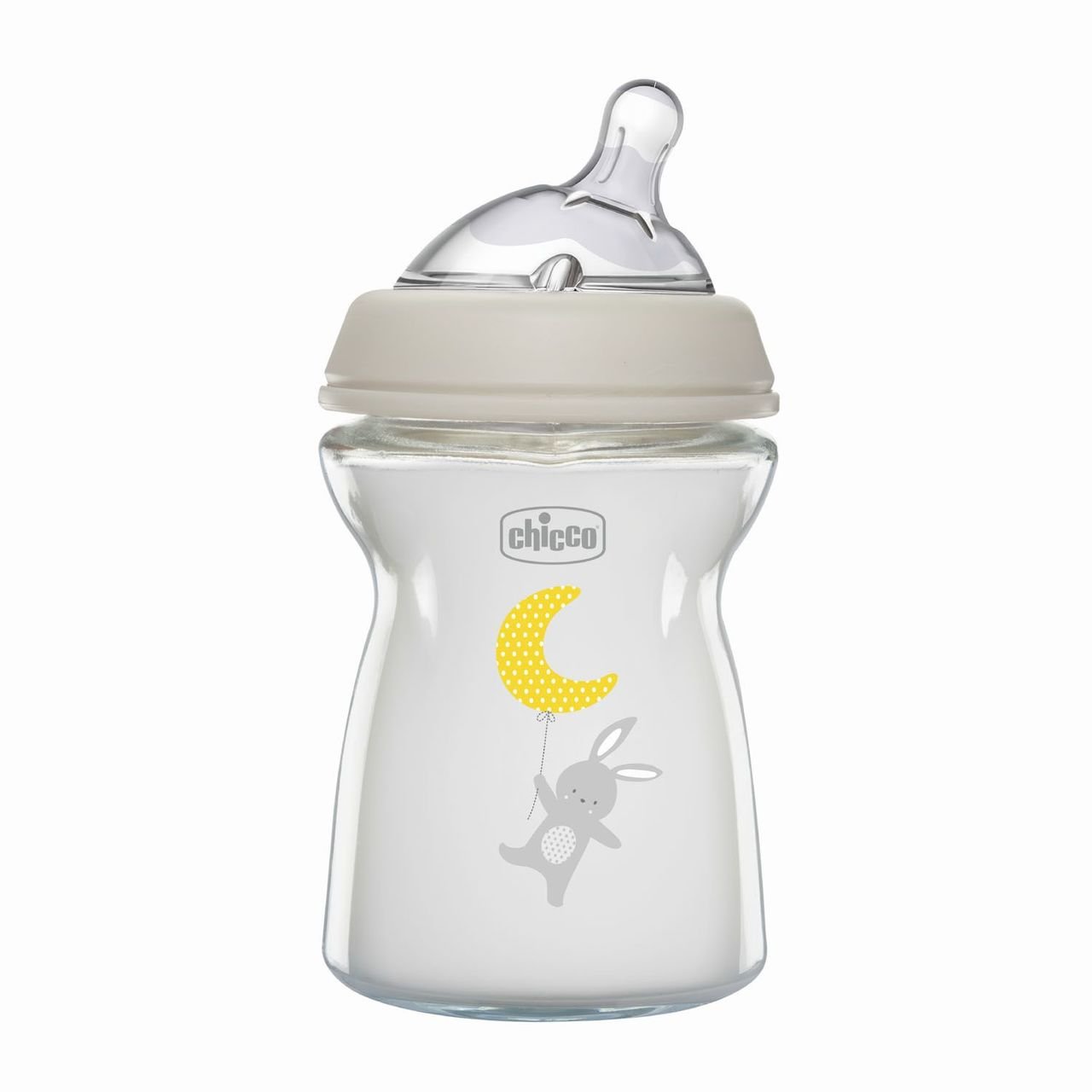 E-shop CHICCO Fľaša dojčenská sklo Natural Feeling 250 ml neutral 0m+