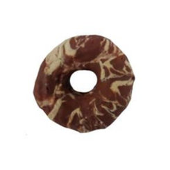 Maškrta Salač  Krúžok z byvolej kože s kačacím mäsom pre psy a mačky 11cm