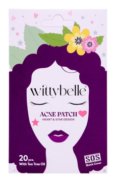 WittyBelle Náplasti na akné Tea Tree srdiečka a hviezdy 20 ks