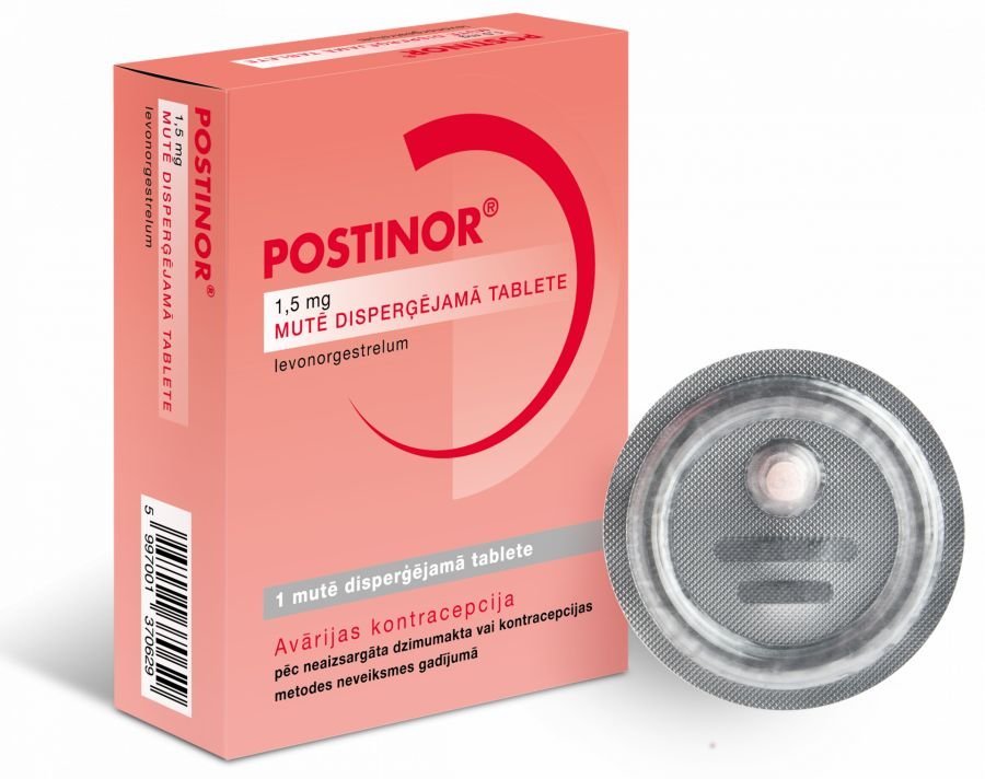 E-shop Postinor-1 1,5 mg, postkoitálna antikoncepcia, 1ks