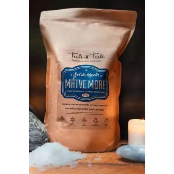 Soľ do kúpeľa Mŕtve more s vysokým obsahom horčíka 46% – Ťuli a Ťuli- 1kg