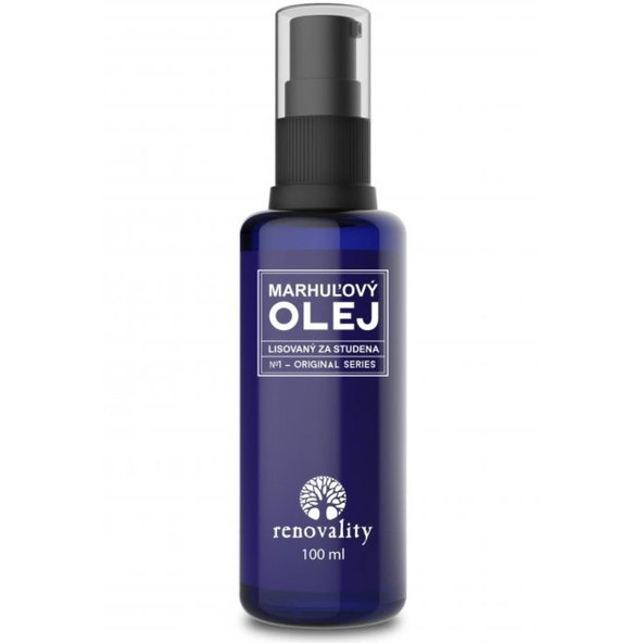 Marhuľový olej lisovaný za studena s pumpičkou Renovality 100ml