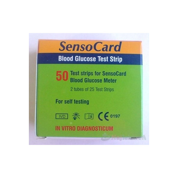 SENSOCARD PLUS TESTOVACIE PRÚŽKY 50ks