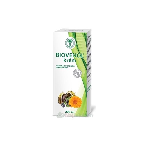 BIOMEDICA BIOVENOL krém na opuchnuté a unavené nohy 200 ml
