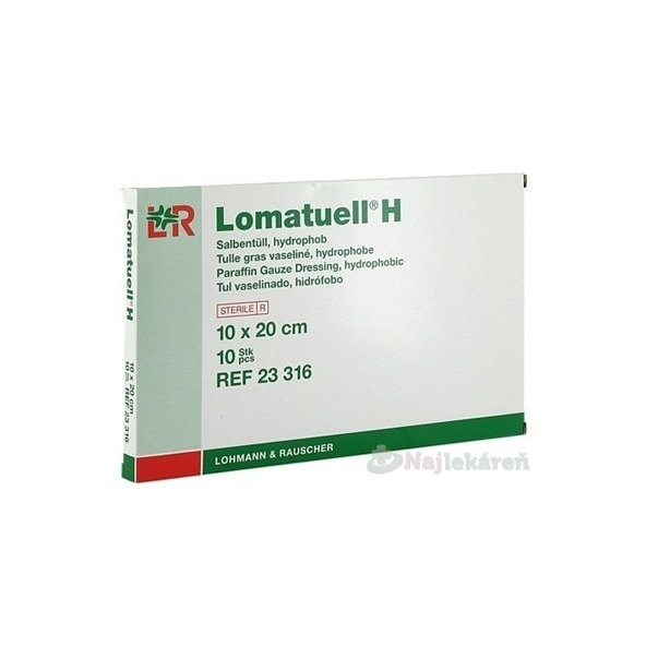 LOMATUELL H TYL PARAFÍNOVÝ (10x20cm) sterilný  10ks