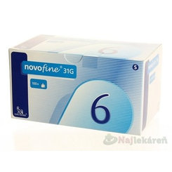 NOVOFINE 31G IHLA INZ 0,25x6mm injekčná ihla jednorázová 100ks