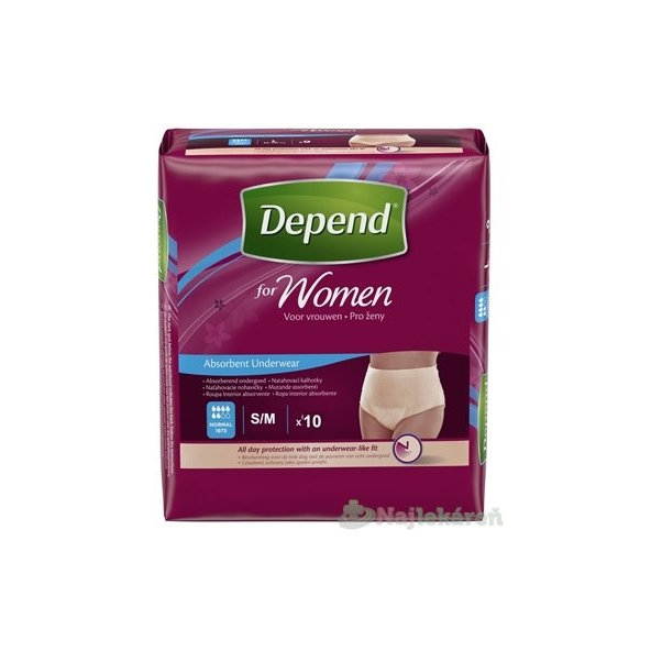 DEPEND NORMAL S/M pre ženy naťahovacie nohavičky 10ks