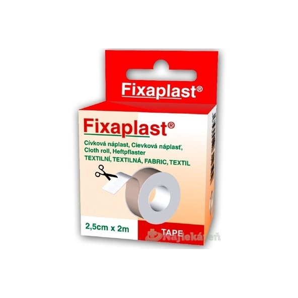 FIXAplast Cievková náplasť textilná (2,5cmx2m) 1ks