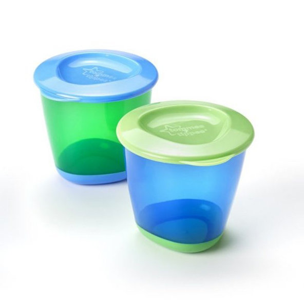 TOMMEE TIPPEE Nádobky na jídlo s měkkým dnem Explora 2 ks-kluk