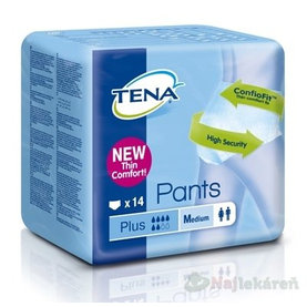TENA PANTS PLUS MEDIUM NEW naťahovacie absorpčné nohavičky,savosť 1440ml, obvod bokov 80-110cm,14ks