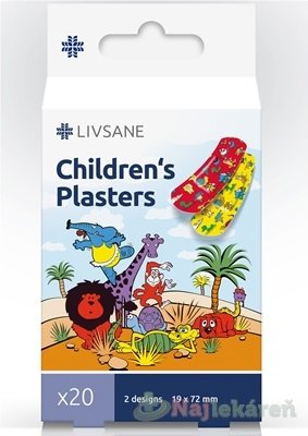 E-shop LIVSANE detská náplasť zvieratká 19x72 mm, 20 ks