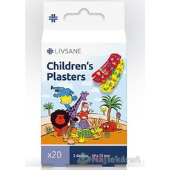 LIVSANE detská náplasť zvieratká 19x72 mm, 20 ks