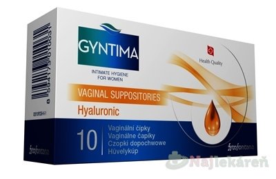 GYNTIMA Hyaluronic vaginálne čapíky 10 ks