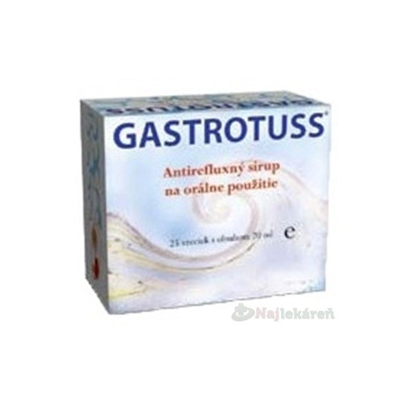 Gastrotuss sirup antirefluxný vo vrecúškach na pálenie záhy, 25x20 ml