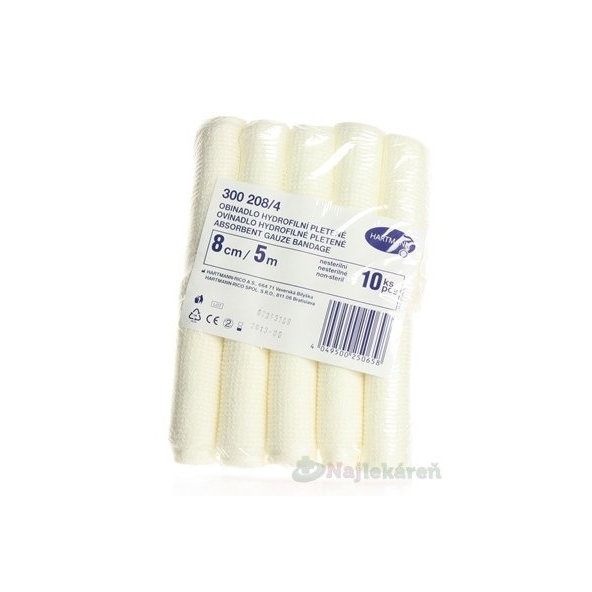 OVÍNADLO HYDROFILNÉ pletené, nesterilné (8cmx5m) 10ks