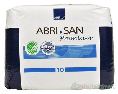 ABENA ABRI SAN Premium 10 vkladacie plienky, priedušné, 36x70cm, savosť 2800ml, 21ks