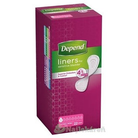 DEPEND ULTRA MINI inkontinenčné vložky pre ženy, 7x19cm, savosť 80ml, 22ks