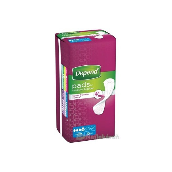 DEPEND EXTRA inkontinenčné vložky pre ženy 10ks