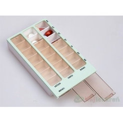 Obzor Dávkovač liekov typ 02 týždenný zelený 1ks