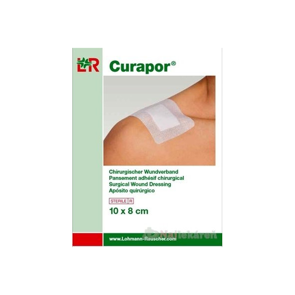 CURAPOR KRYTIE NA RANY S VANKÚŠIKOM (10x8cm) chirurgické, samolepiace, sterilné 5ks
