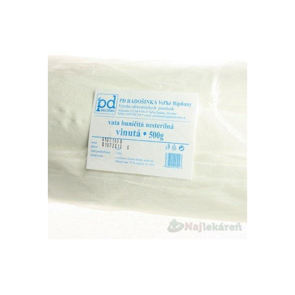 VATA vinutá, buničitá nesterilná, rolka 500g