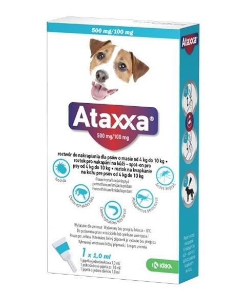 E-shop Ataxxa spot-on 1,0ml pipeta proti kliešťom a blchám pre psy od 4 do 10kg