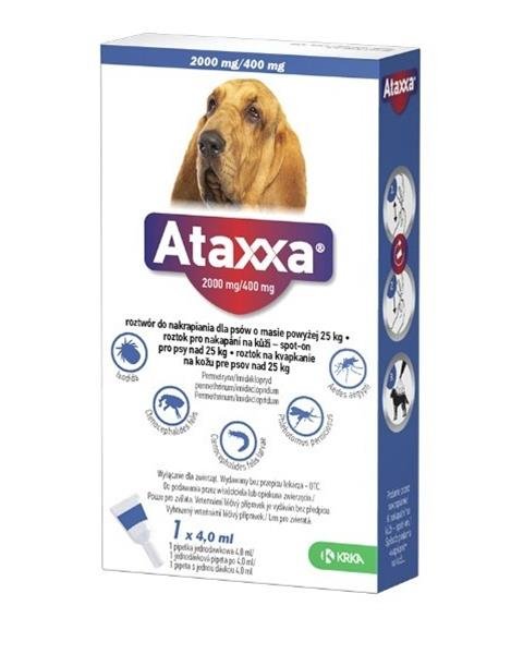 E-shop Ataxxa spot-on 4,0ml pipeta proti kliešťom a blchám pre psy od 25 do 40kg