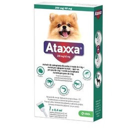 Ataxxa spot-on 0,4ml pipeta proti kliešťom a blchám pre psy do 4kg