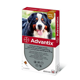 Advantix spot-on 4 x 6,0ml pipeta proti blchám a kliešťom pre psy od 40 do 60kg