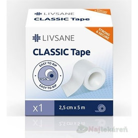 LIVSANE Fixačná páska CLASSIC 2,5cm x 5m, cievka, 1 ks