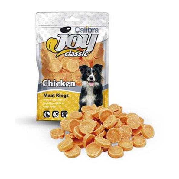 Maškrta CALIBRA Joy kuracie krúžky pre psy 80g