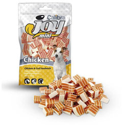 Maškrta CALIBRA Joy sendvič z kuraťa a tresky pre psy 70 g