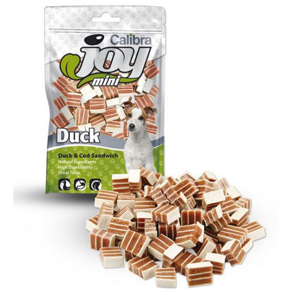 Maškrta CALIBRA Joy sendvič z kačice a tresky pre psy 70g