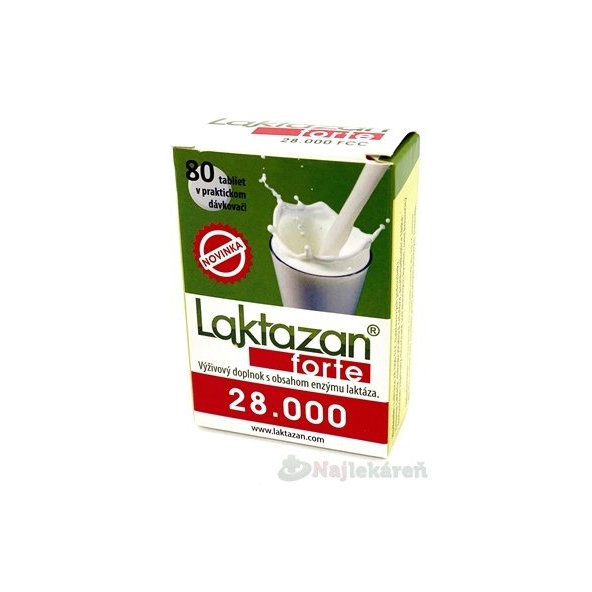 LAKTAZAN forte 28.000 FCC, enzým laktáza, 80 tbl