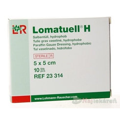 LOMATUELL H TYL PARAFÍNOVÝ sterilný (5x5cm) 10ks