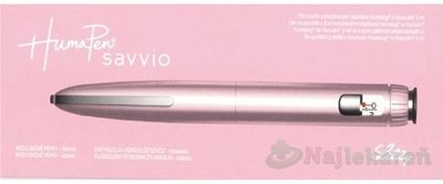 E-shop HumaPen Savvio, inzulínové pero ružové, pre 3ml náplne, 1ks