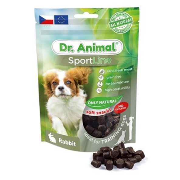 Maškrta Dr. Animal Sportline králik 100g