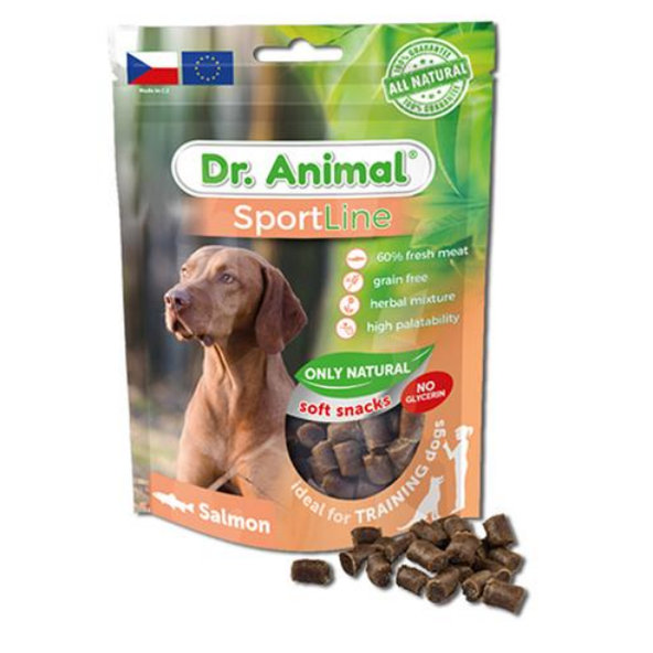 Maškrta Dr. Animal Sportline losos 100g