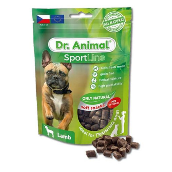 Maškrta Dr. Animal Sportline jahňa 100g