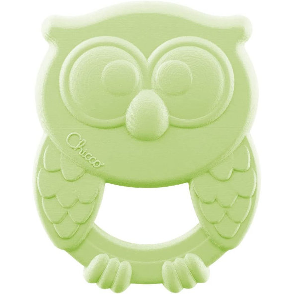 CHICCO Hryzačka Eco+ Sova Owly zelená 3m+