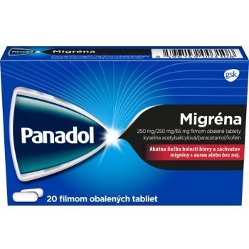 E-shop Panadol Migréna na bolesť hlavy a migrény 20 tabliet