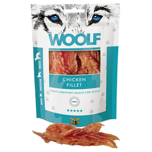 Maškrta Woolf Dog kuracie filety 100g