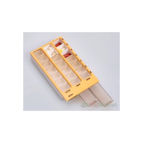 Dávkovač liekov typ 02 týždenný broskyňový 1ks